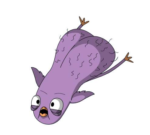 Free falling bird illustration